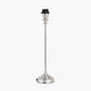 Auden Silver Metal Stick Table Lamp Base with Adelaide 25cm Ivory Tapered Cotton Mix Lampshade