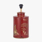 Landscape Red Hand Painted Metal Table Lamp Base