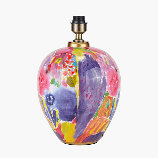 Matisse Multi Colour Ceramic Urn Table Lamp Base