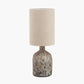 Palmino Brown Organic Glass Bottle Table Lamp