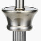Salvatore Antique Silver Metal Table Lamp Base with Thiago 35cm Cinnamon Stripe Mushroom Pleat Tapered Lampshade