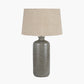 Lorient Slate Grey Textured Ceramic Table Lamp