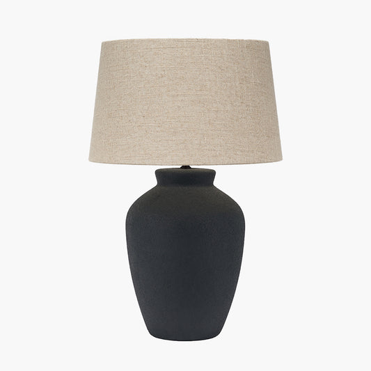 Areia Black Sand Textured Ceramic Table Lamp