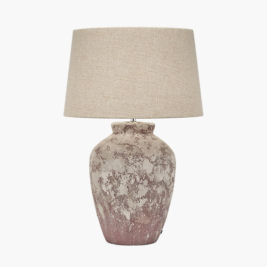 Vanda Clay Stone Textured Ceramic Table Lamp