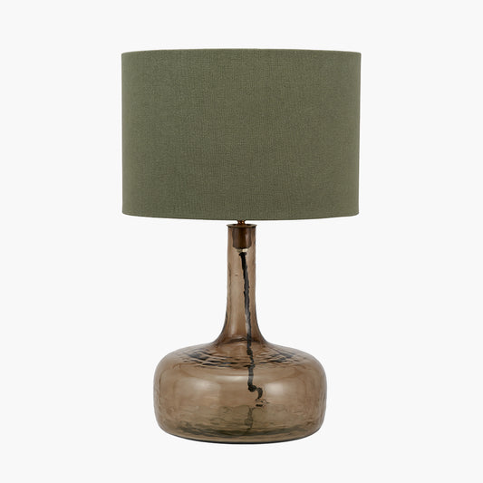 Avani Olive Glass Bottle Table Lamp