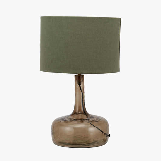 Avani Olive Glass Bottle Table Lamp