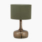 Avani Olive Glass Bottle Table Lamp