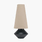 Nila Black Hammered Metal Diamond Table Lamp