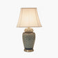 Chika Blue and White Ceramic Ginger Jar Table Lamp