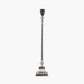 Claudius Nickel Metal Stick Table Lamp Base with Henry 30cm Grey Handloom Cylinder Lampshade