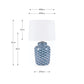 Schoal Blue and White Fish Detail Ceramic Table Lamp