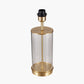 Westwood Clear Glass and Champagne Metal Table Lamp Base