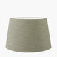 Gaudi White Stoneware Geometric Table Lamp Base with Milos 35cm Pistachio Green Linen Tapered Lampshade