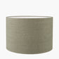 Gaudi White Stoneware Geometric Table Lamp Base with Edward 35cm Pistachio Green Linen Cylinder Lampshade