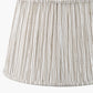 Captiva Grey Wash Mango Wood Table Lamp Base with Thiago 35cm Natural Stripe Mushroom Pleat Tapered Lampshade