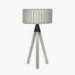 Rabanne Slatted Antique Wood Tripod Table Lamp