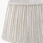 Captiva Antique Black Mango Wood Table Lamp Base with Thiago 35cm Natural Stripe Mushroom Pleat Tapered Lampshade