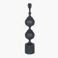 Asilah Matt Black Aluminium Tall Footed Table Lamp Base