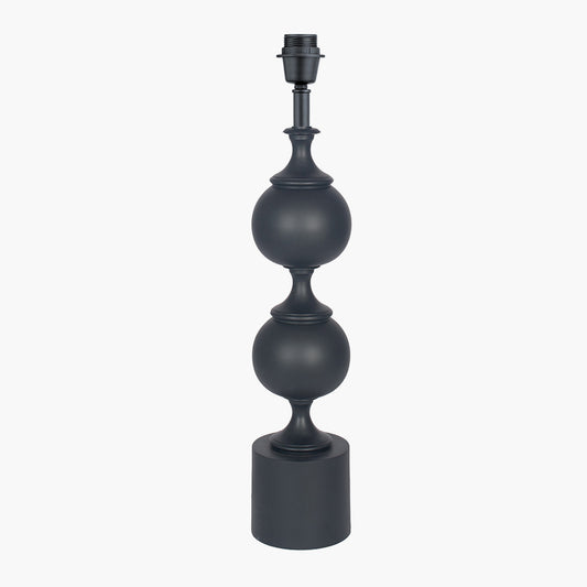 Asilah Matt Black Aluminium Tall Footed Table Lamp Base