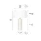 Venetia White Marble and Gold Metal Tall Table Lamp