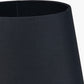 Chrysler Black Art Deco Hand Painted Table Lamp Base with Adelaide 40cm Black Tapered Cotton Mix Lampshade