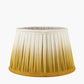Manaia White Wash Textured Wood Table Lamp Base with Scallop 35cm Mustard Ombre Soft Pleated Tapered Lampshade