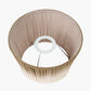 Manaia White Wash Textured Wood Table Lamp Base with Scallop 35cm Taupe Ombre Soft Pleated Tapered Lampshade