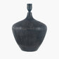 Manaia Antique Black Textured Wood Table Lamp Base
