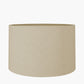 Alia Grey Wash Turned Mango Wood Table Lamp Base with Lino 40cm Cream Self Lined Linen Cylinder Lampshade