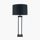 Langston Matt Black Metal Column Table Lamp Base