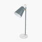 Theia Grey and Satin Nickel Task Table Lamp