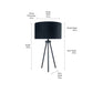 Houston Matt Black Metal Tripod Table Lamp