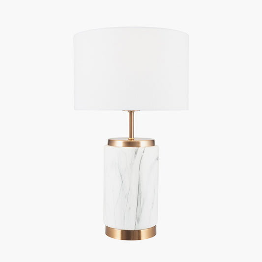 Carrara Marble Effect Ceramic Table Lamp