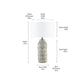 Bethan Embossed Grey Ceramic Table Lamp