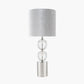 Harris Brushed Silver and Clear Glass Table Lamp