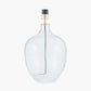 Islay Clear Bubble Glass Table Lamp Base with Harry 40cm Ivory Cotton Mix Cylinder Lampshade