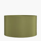 Islay Clear Bubble Glass Table Lamp Base with Harry 40cm Sage Cotton Mix Cylinder Lampshade
