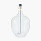 Islay Clear Bubble Glass Table Lamp Base with Henry 40cm Tobacco Handloom Cylinder Lampshade