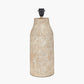 Palawan Stone Grey Feather Stoneware Table Lamp Base with Edward 40cm Natural Linen Cylinder Lampshade