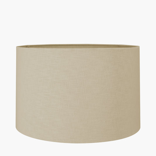 Wren Black and Cream Building Print Tall Ceramic Table Lamp Base with Lino 40cm Cream Self Lined Linen Cylinder Lampshade