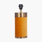 Dempsey Mustard Velvet and Antique Gold Metal Table Lamp Base with Harry 30cm Black Cotton Mix Cylinder Lampshade