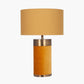 Dempsey Mustard Velvet and Antique Gold Metal Table Lamp Base