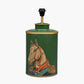 Horse Green Hand Painted Metal Table Lamp Base