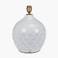 Willow White Leaf Detail Stoneware Table Lamp Base