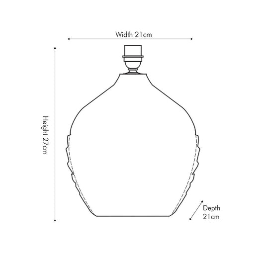 Willow White Leaf Detail Small Stoneware Table Lamp Base