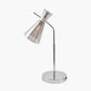 Monroe Smoke Waisted Glass and Silver Metal Table Lamp