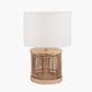 Sorbus Natural Ribbed Small Table Lamp