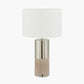 Etosha Grey Wood and Silver Metal Table Lamp