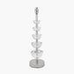Rosa Glass and Silver Table Lamp Base with Harry 30cm Taupe Cotton Mix Cylinder Lampshade