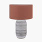 Kira White and Black Textured Stoneware Table Lamp Base